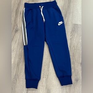 Women’s Medium Nike Blue White Stripe Classic Jogger Tracksuit Soccer Leggings